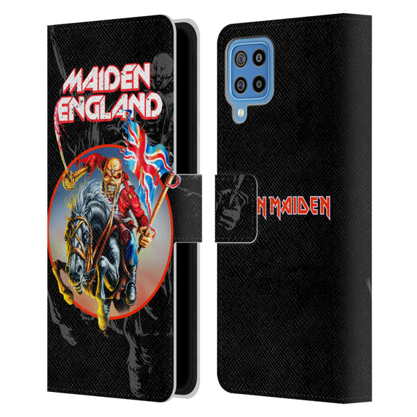 Iron Maiden Tours England Leather Book Wallet Case Cover For Samsung Galaxy F22 (2021)