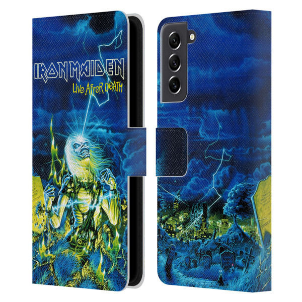 Iron Maiden Tours Live After Death Leather Book Wallet Case Cover For Samsung Galaxy S21 FE 5G