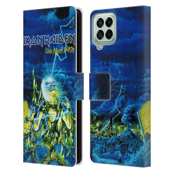 Iron Maiden Tours Live After Death Leather Book Wallet Case Cover For Samsung Galaxy M33 (2022)