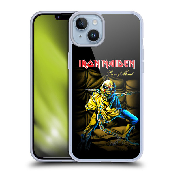 Iron Maiden Album Covers Piece Of Mind Soft Gel Case for Apple iPhone 14 Plus