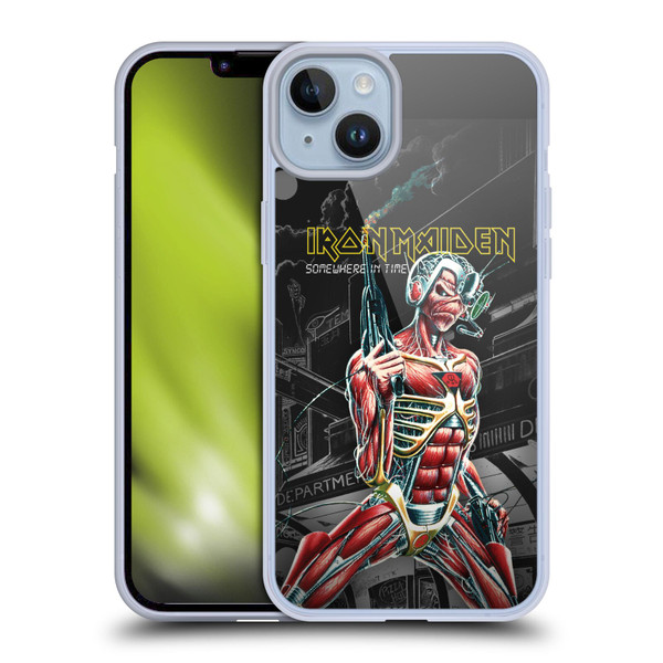 Iron Maiden Album Covers Somewhere Soft Gel Case for Apple iPhone 14 Plus