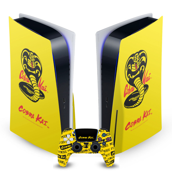 Cobra Kai Iconic Logo Vinyl Sticker Skin Decal Cover for Sony PS5 Disc Edition Bundle