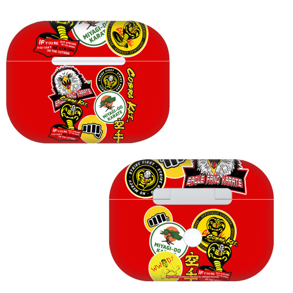 Cobra Kai Iconic Mixed Logos Vinyl Sticker Skin Decal Cover for Apple AirPods Pro Charging Case