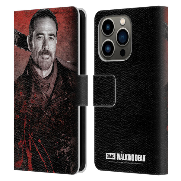 AMC The Walking Dead Negan Lucille 2 Leather Book Wallet Case Cover For Apple iPhone 14 Pro