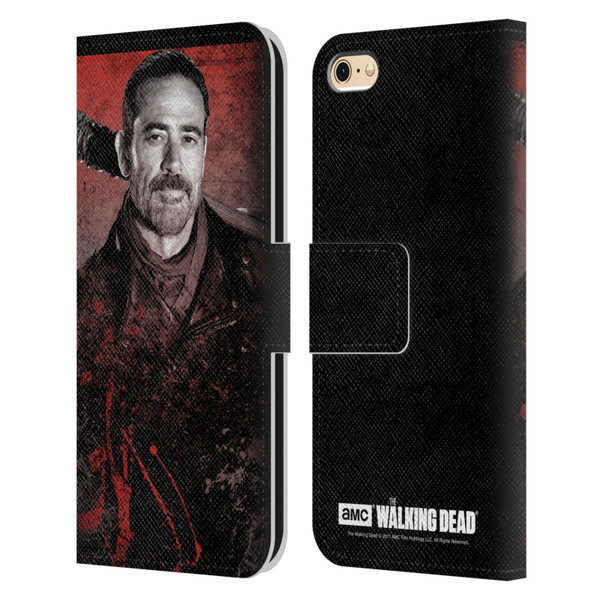 AMC The Walking Dead Negan Lucille 2 Leather Book Wallet Case Cover For Apple iPhone 6 / iPhone 6s