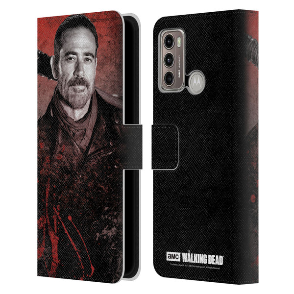 AMC The Walking Dead Negan Lucille 2 Leather Book Wallet Case Cover For Motorola Moto G60 / Moto G40 Fusion