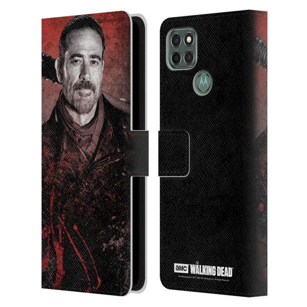 AMC The Walking Dead Negan Lucille 2 Leather Book Wallet Case Cover For Motorola Moto G9 Power