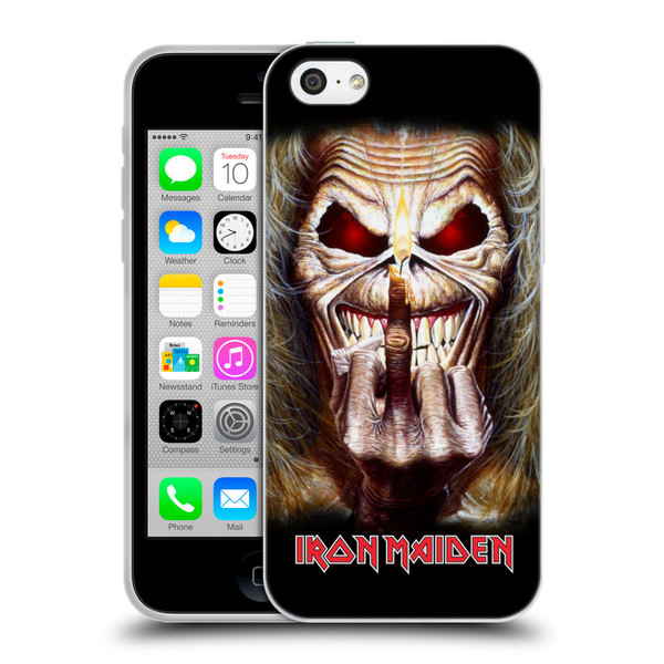 Iron Maiden Art Candle Finger Soft Gel Case for Apple iPhone 5c
