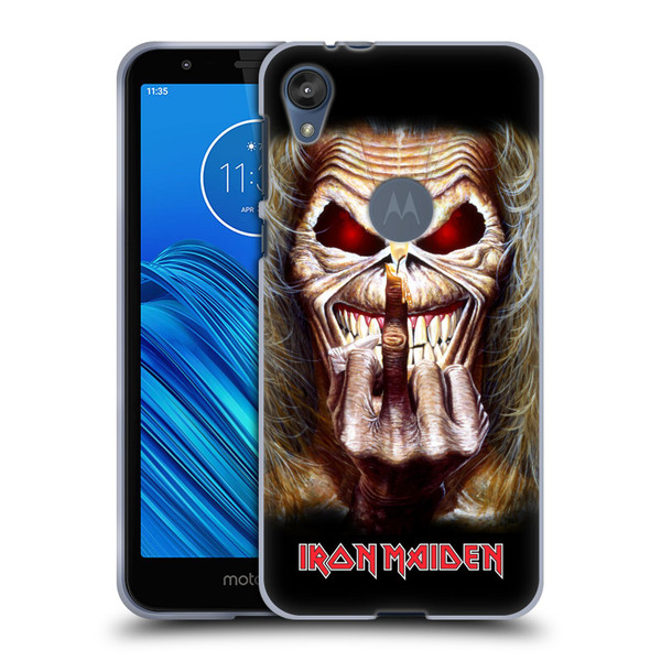 Iron Maiden Art Candle Finger Soft Gel Case for Motorola Moto E6