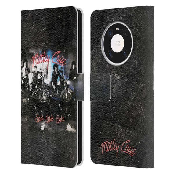 Motley Crue Albums Girls Girls Girls Leather Book Wallet Case Cover For Huawei Mate 40 Pro 5G