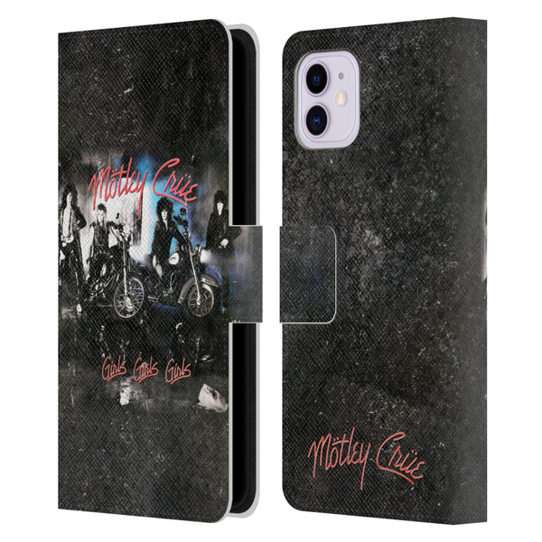 Motley Crue Albums Girls Girls Girls Leather Book Wallet Case Cover For Apple iPhone 11