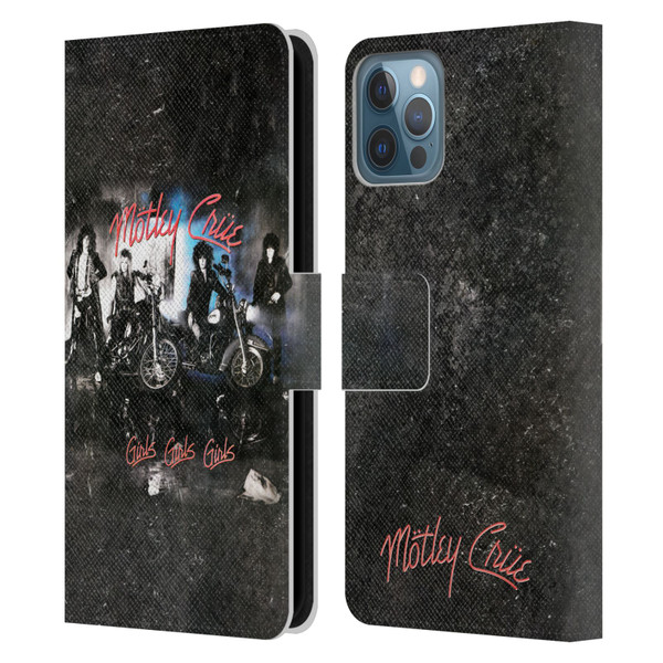 Motley Crue Albums Girls Girls Girls Leather Book Wallet Case Cover For Apple iPhone 12 / iPhone 12 Pro