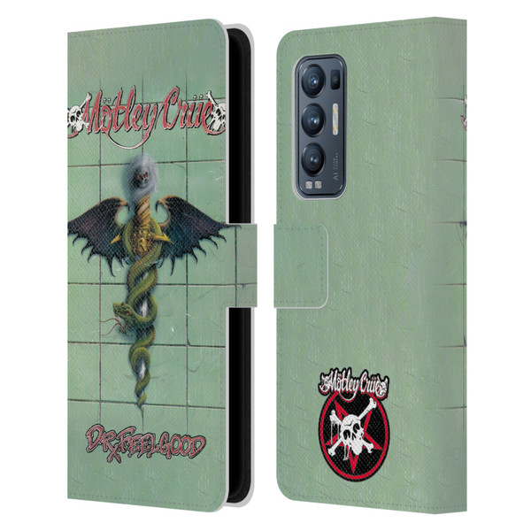 Motley Crue Albums Dr. Feelgood Leather Book Wallet Case Cover For OPPO Find X3 Neo / Reno5 Pro+ 5G