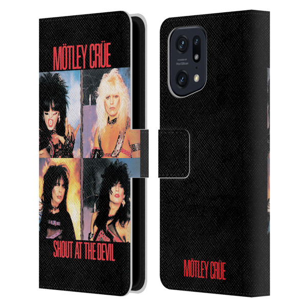 Motley Crue Albums Shout At The Devil Leather Book Wallet Case Cover For OPPO Find X5