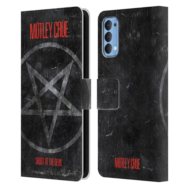 Motley Crue Albums SATD Star Leather Book Wallet Case Cover For OPPO Reno 4 5G