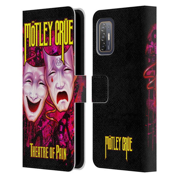 Motley Crue Key Art Theater Of Pain Leather Book Wallet Case Cover For HTC Desire 21 Pro 5G