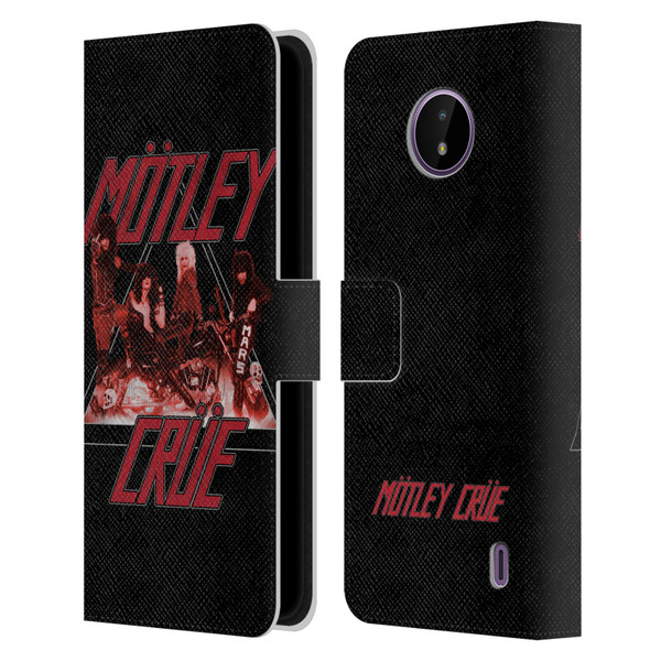Motley Crue Key Art Too Fast Leather Book Wallet Case Cover For Nokia C10 / C20