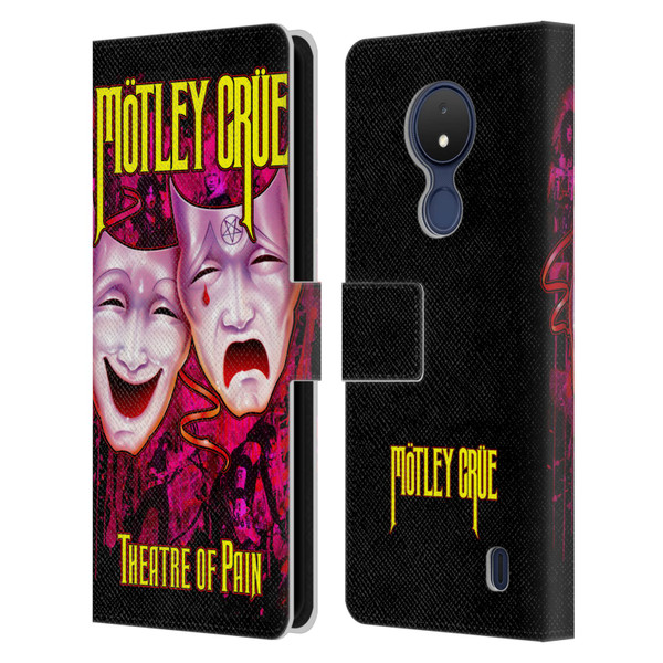 Motley Crue Key Art Theater Of Pain Leather Book Wallet Case Cover For Nokia C21