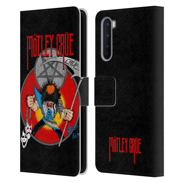 Motley Crue Key Art Allister Leather Book Wallet Case Cover For OnePlus Nord 5G