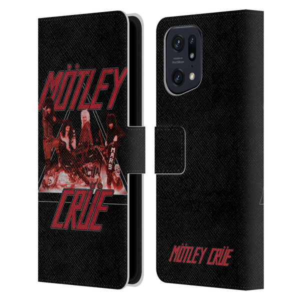 Motley Crue Key Art Too Fast Leather Book Wallet Case Cover For OPPO Find X5