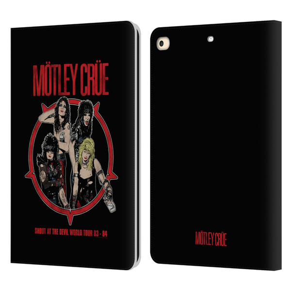 Motley Crue Tours SATD Leather Book Wallet Case Cover For Apple iPad 9.7 2017 / iPad 9.7 2018