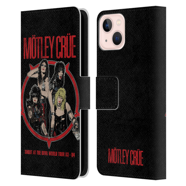 Motley Crue Tours SATD Leather Book Wallet Case Cover For Apple iPhone 13