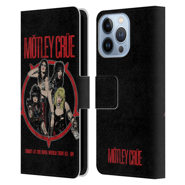 Motley Crue Tours SATD Leather Book Wallet Case Cover For Apple iPhone 13 Pro