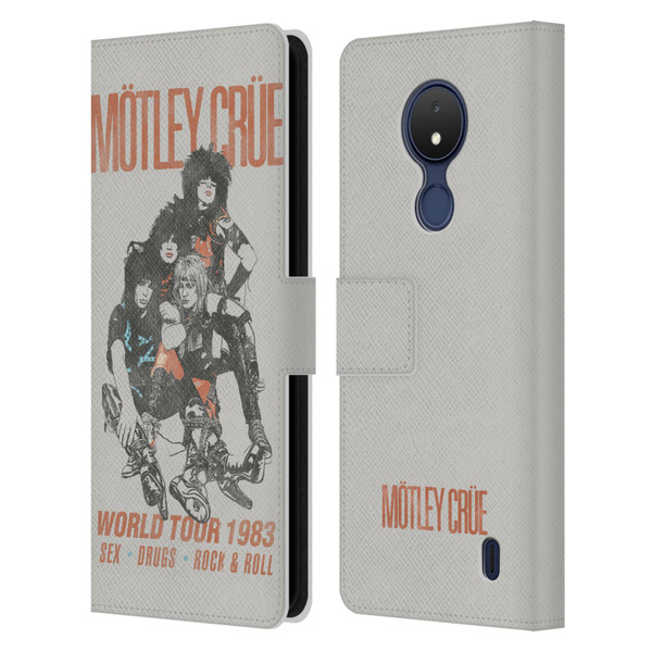 Motley Crue Tours Sex, Drugs and Rock & Roll Leather Book Wallet Case Cover For Nokia C21