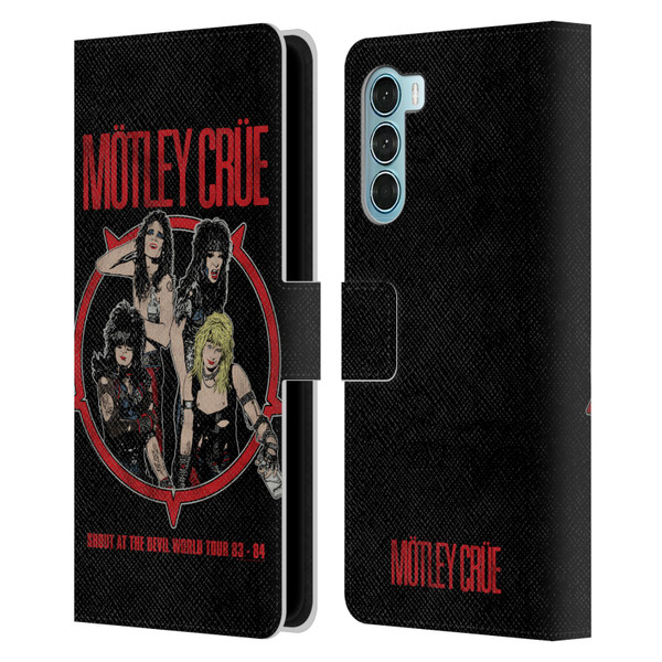 Motley Crue Tours SATD Leather Book Wallet Case Cover For Motorola Edge S30 / Moto G200 5G