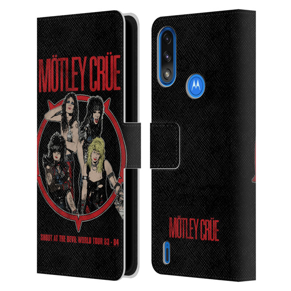 Motley Crue Tours SATD Leather Book Wallet Case Cover For Motorola Moto E7 Power / Moto E7i Power