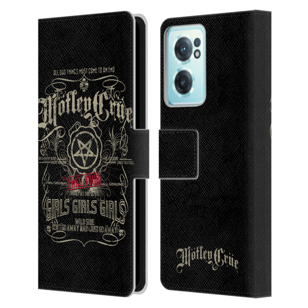 Motley Crue Tours Girls Girls Girls Leather Book Wallet Case Cover For OnePlus Nord CE 2 5G