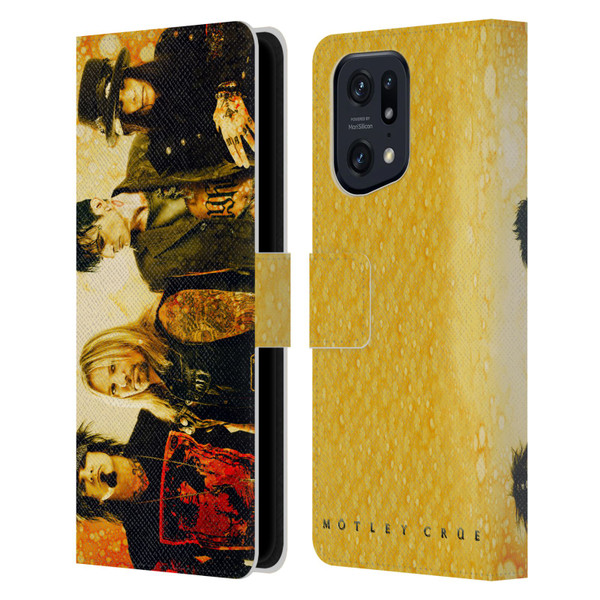 Motley Crue Tours Rock In Rio Brazil 2015 Leather Book Wallet Case Cover For OPPO Find X5 Pro