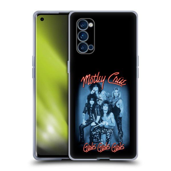 Motley Crue Key Art Girls Neon Soft Gel Case for OPPO Reno 4 Pro 5G