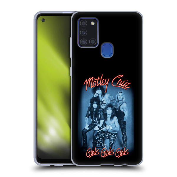 Motley Crue Key Art Girls Neon Soft Gel Case for Samsung Galaxy A21s (2020)