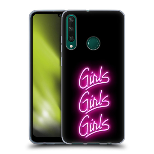 Motley Crue Logos Girls Neon Soft Gel Case for Huawei Y6p