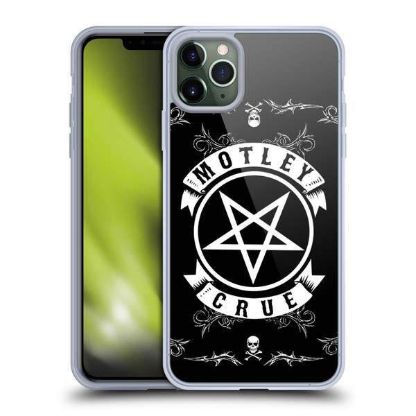Motley Crue Logos Pentagram And Skull Soft Gel Case for Apple iPhone 11 Pro Max