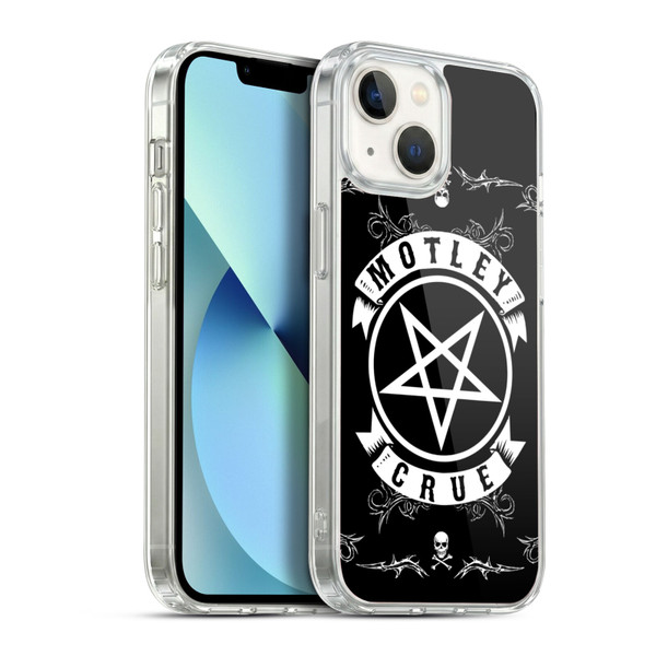 Motley Crue Logos Pentagram And Skull Soft Gel Case for Apple iPhone 13