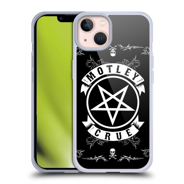 Motley Crue Logos Pentagram And Skull Soft Gel Case for Apple iPhone 13