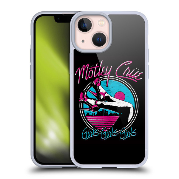 Motley Crue Logos Girls Shoes Soft Gel Case for Apple iPhone 13 Mini