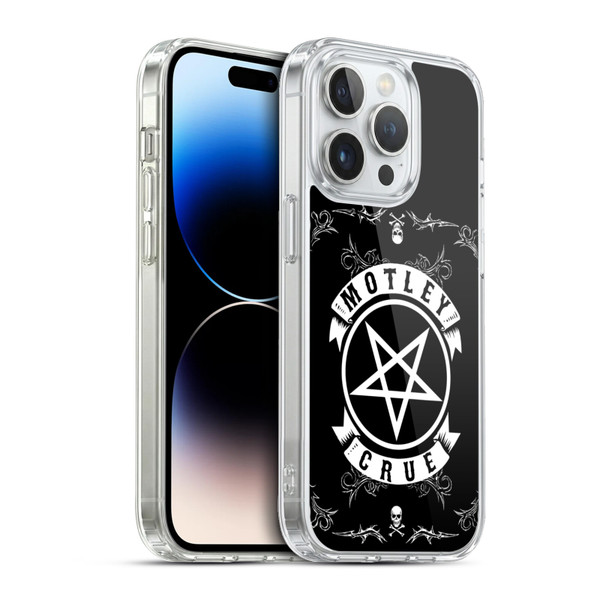 Motley Crue Logos Pentagram And Skull Soft Gel Case for Apple iPhone 13 Pro & MagSafe