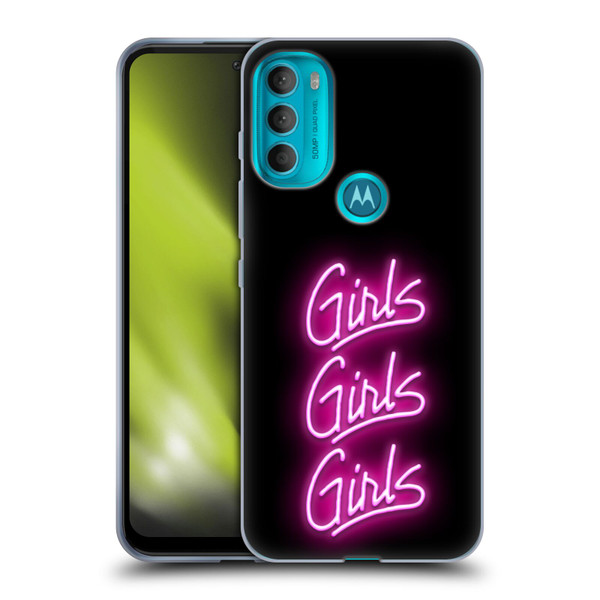 Motley Crue Logos Girls Neon Soft Gel Case for Motorola Moto G71 5G