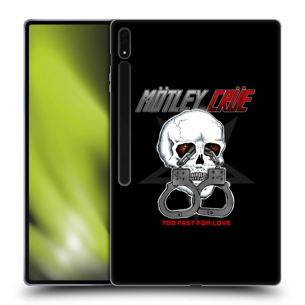 Motley Crue Logos Too Fast For Love Skull Soft Gel Case for Samsung Galaxy Tab S8 Ultra