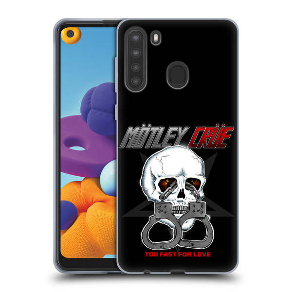 Motley Crue Logos Too Fast For Love Skull Soft Gel Case for Samsung Galaxy A21 (2020)