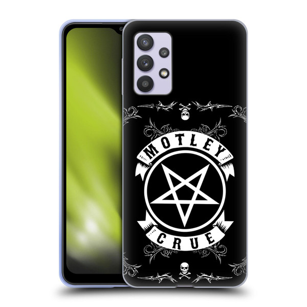 Motley Crue Logos Pentagram And Skull Soft Gel Case for Samsung Galaxy A32 5G / M32 5G (2021)
