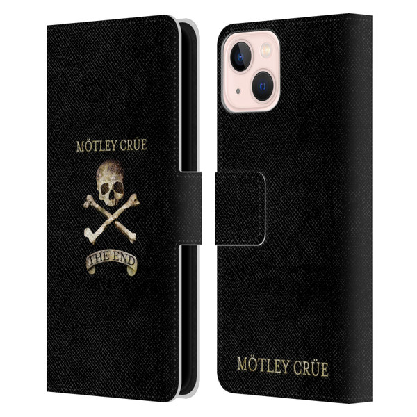 Motley Crue Logos The End Leather Book Wallet Case Cover For Apple iPhone 13