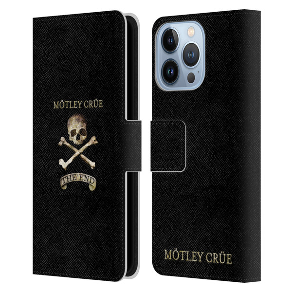 Motley Crue Logos The End Leather Book Wallet Case Cover For Apple iPhone 13 Pro