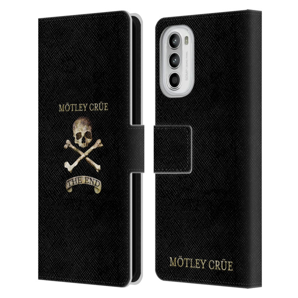 Motley Crue Logos The End Leather Book Wallet Case Cover For Motorola Moto G52