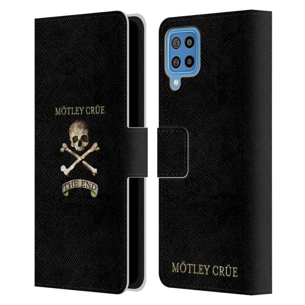 Motley Crue Logos The End Leather Book Wallet Case Cover For Samsung Galaxy F22 (2021)