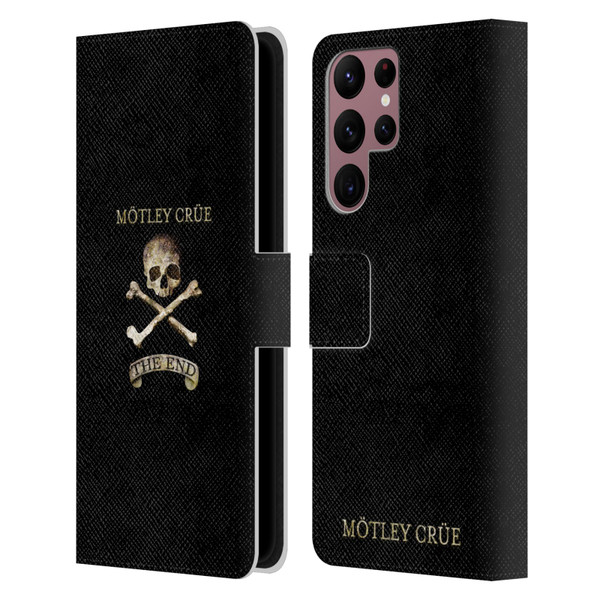 Motley Crue Logos The End Leather Book Wallet Case Cover For Samsung Galaxy S22 Ultra 5G