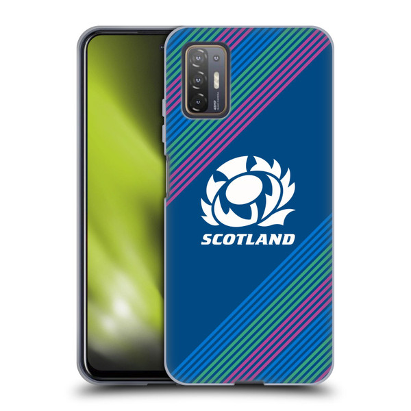Scotland Rugby Graphics Stripes Soft Gel Case for HTC Desire 21 Pro 5G